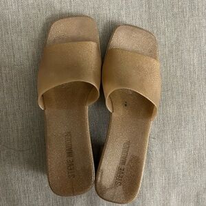 Steve Madden Tan Slide Sandals harlin heels
